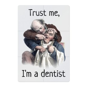 Магнитный плакат 2Х3 с принтом Trust me, Im a dentist в Курске, Полимерный материал с магнитным слоем | 6 деталей размером 9*9 см | trust me | бутылка | верь мне | винтаж | дантист | день зубного врача | день стоматолога | зуб | зубная фея | зубной врач | зубному | зубному врачу | кепка | кружка | лечение зу | ортодонту | пародонтологу