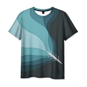 Мужская футболка 3D с принтом Rowing boat в Курске, 100% полиэфир | прямой крой, круглый вырез горловины, длина до линии бедер | 