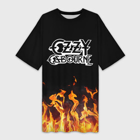 Платье-футболка 3D с принтом Ozzy Osbourne в Курске,  |  | music | ozzy | ozzy osbourne | rock | музыка | оззи | оззи осборн | ози | осборн | рок