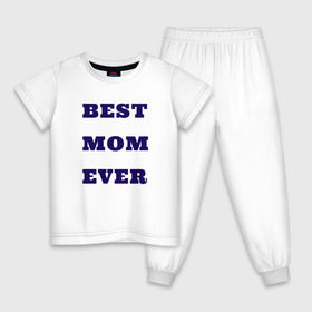 Детская пижама хлопок с принтом Самая лучшая мама в Курске, 100% хлопок |  брюки и футболка прямого кроя, без карманов, на брюках мягкая резинка на поясе и по низу штанин
 | 8 марта | the best | беременная | будущая мама | восьмое марта | день мамы | мама | мамочка | подарок жене | подарок маме | самая лучшая мама | футболка мама