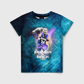 Детская футболка 3D с принтом Kobe Bryant в Курске, 100% гипоаллергенный полиэфир | прямой крой, круглый вырез горловины, длина до линии бедер, чуть спущенное плечо, ткань немного тянется | angeles | bryant | kobe | lakers | los | nba | баскетбольный | клуб