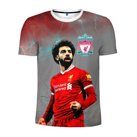 Мужская футболка 3D спортивная с принтом Mohamed Salah в Курске, 100% полиэстер с улучшенными характеристиками | приталенный силуэт, круглая горловина, широкие плечи, сужается к линии бедра | mohamed salah | англия | ливер | ливерпуль | мохаммед салах | салах | футбол