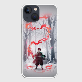 Чехол для iPhone 13 mini с принтом KIMETSU NO YAIBA красный след в Курске,  |  | demon slayer | demon slayer: kimetsu no yaiba | kimetsu | kimetsu no yaiba | nezuko | slayer | tanjiro | клинок рассекающий демонов | незуко | танджиро | шинобу кочо