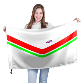 Флаг 3D с принтом LIKE в Курске, 100% полиэстер | плотность ткани — 95 г/м2, размер — 67 х 109 см. Принт наносится с одной стороны | like | nike | антибренд | надписи