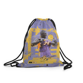 Рюкзак-мешок 3D с принтом Kobe Bryant в Курске, 100% полиэстер | плотность ткани — 200 г/м2, размер — 35 х 45 см; лямки — толстые шнурки, застежка на шнуровке, без карманов и подкладки | angeles | bryant | kobe | lakers | los | nba | баскетбольный | клуб