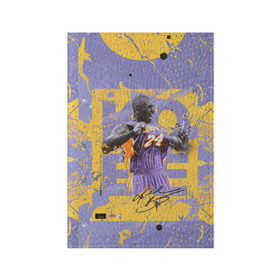 Обложка для паспорта матовая кожа с принтом Kobe Bryant в Курске, натуральная матовая кожа | размер 19,3 х 13,7 см; прозрачные пластиковые крепления | angeles | bryant | kobe | lakers | los | nba | баскетбольный | клуб