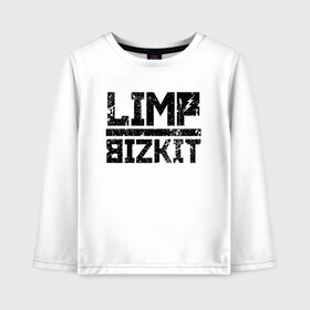 Детский лонгслив хлопок с принтом LIMP BIZKIT в Курске, 100% хлопок | круглый вырез горловины, полуприлегающий силуэт, длина до линии бедер | dj lethal | limp bizkit | rock | джон отто | лимп бизкит | майк смит | музыка | роб уотерс | рок | сэм риверс | терри бальзамо | уэс борланд | фред дёрст