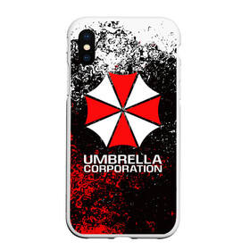 Чехол для iPhone XS Max матовый с принтом UMBRELLA CORP в Курске, Силикон | Область печати: задняя сторона чехла, без боковых панелей | ada wong | biohazard | leon | nemesis | project resistance | raccoon city | re2 | resident evil 2 | rpd | stars | umbrella | ада вонг | амбрелла | немесис | ужасы