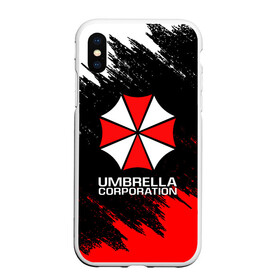 Чехол для iPhone XS Max матовый с принтом UMBRELLA CORP в Курске, Силикон | Область печати: задняя сторона чехла, без боковых панелей | ada wong | biohazard | leon | nemesis | project resistance | raccoon city | re2 | resident evil 2 | rpd | stars | umbrella | ада вонг | амбрелла | немесис | ужасы