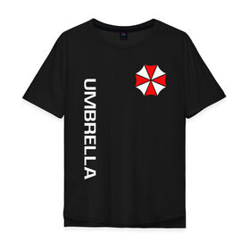 Мужская футболка хлопок Oversize с принтом UMBRELLA CORP(+спина) в Курске, 100% хлопок | свободный крой, круглый ворот, “спинка” длиннее передней части | Тематика изображения на принте: ada wong | biohazard | leon | nemesis | project resistance | raccoon city | re2 | resident evil 2 | rpd | stars | umbrella | ада вонг | амбрелла | немесис | ужасы
