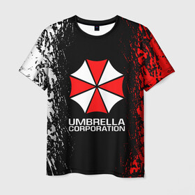 Мужская футболка 3D с принтом UMBRELLA CORP в Курске, 100% полиэфир | прямой крой, круглый вырез горловины, длина до линии бедер | ada wong | biohazard | leon | nemesis | project resistance | raccoon city | re2 | resident evil 2 | rpd | stars | umbrella | ада вонг | амбрелла | немесис | ужасы