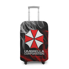 Чехол для чемодана 3D с принтом UMBRELLA CORP в Курске, 86% полиэфир, 14% спандекс | двустороннее нанесение принта, прорези для ручек и колес | ada wong | biohazard | leon | nemesis | project resistance | raccoon city | re2 | resident evil 2 | rpd | stars | umbrella | ада вонг | амбрелла | немесис | ужасы