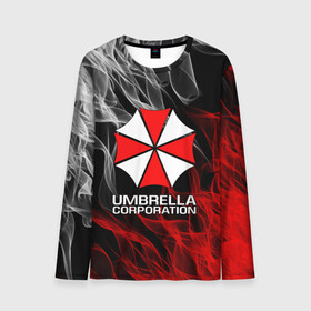 Мужской лонгслив 3D с принтом UMBRELLA CORP в Курске, 100% полиэстер | длинные рукава, круглый вырез горловины, полуприлегающий силуэт | ada wong | biohazard | leon | nemesis | project resistance | raccoon city | re2 | resident evil 2 | rpd | stars | umbrella | ада вонг | амбрелла | немесис | ужасы