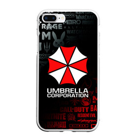 Чехол для iPhone 7Plus/8 Plus матовый с принтом RESIDENT EVIL (UMBRELLA CORP) в Курске, Силикон | Область печати: задняя сторона чехла, без боковых панелей | ada wong | biohazard | leon | nemesis | project resistance | raccoon city | re | re3 | resident evil | resident evil 3 | rpd | stars | umbrella | ада вонг | амбрелла | немезис | ужасы