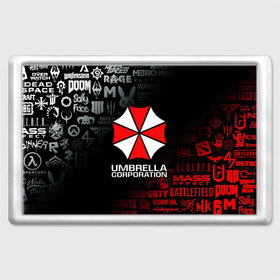 Магнит 45*70 с принтом RESIDENT EVIL (UMBRELLA CORP) в Курске, Пластик | Размер: 78*52 мм; Размер печати: 70*45 | ada wong | biohazard | leon | nemesis | project resistance | raccoon city | re | re3 | resident evil | resident evil 3 | rpd | stars | umbrella | ада вонг | амбрелла | немезис | ужасы