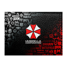 Обложка для студенческого билета с принтом RESIDENT EVIL (UMBRELLA CORP) в Курске, натуральная кожа | Размер: 11*8 см; Печать на всей внешней стороне | ada wong | biohazard | leon | nemesis | project resistance | raccoon city | re | re3 | resident evil | resident evil 3 | rpd | stars | umbrella | ада вонг | амбрелла | немезис | ужасы