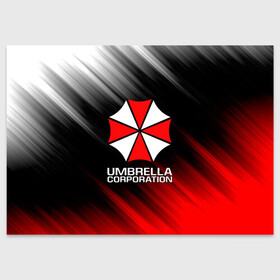 Поздравительная открытка с принтом UMBRELLA CORP в Курске, 100% бумага | плотность бумаги 280 г/м2, матовая, на обратной стороне линовка и место для марки
 | Тематика изображения на принте: ada wong | biohazard | leon | nemesis | project resistance | raccoon city | re2 | resident evil 2 | rpd | stars | umbrella | ада вонг | амбрелла | немесис | ужасы