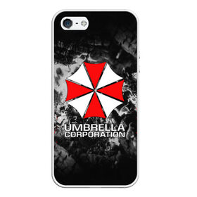 Чехол для iPhone 5/5S матовый с принтом UMBRELLA CORP в Курске, Силикон | Область печати: задняя сторона чехла, без боковых панелей | ada wong | biohazard | leon | nemesis | project resistance | raccoon city | re2 | resident evil 2 | rpd | stars | umbrella | ада вонг | амбрелла | немесис | ужасы