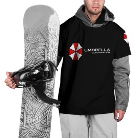 Накидка на куртку 3D с принтом Umbrella Corporation в Курске, 100% полиэстер |  | Тематика изображения на принте: апокалипсис | зла | зомби | обитель | твирус