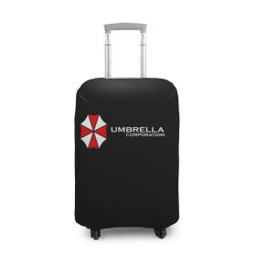 Чехол для чемодана 3D с принтом Umbrella Corporation в Курске, 86% полиэфир, 14% спандекс | двустороннее нанесение принта, прорези для ручек и колес | Тематика изображения на принте: апокалипсис | зла | зомби | обитель | твирус
