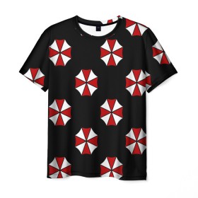 Мужская футболка 3D с принтом Umbrella Corporation в Курске, 100% полиэфир | прямой крой, круглый вырез горловины, длина до линии бедер | апокалипсис | зла | зомби | обитель | твирус