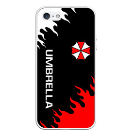 Чехол для iPhone 5/5S матовый с принтом UMBRELLA CORP в Курске, Силикон | Область печати: задняя сторона чехла, без боковых панелей | ada wong | biohazard | leon | nemesis | project resistance | raccoon city | re2 | resident evil 2 | rpd | stars | umbrella | ада вонг | амбрелла | немесис | ужасы