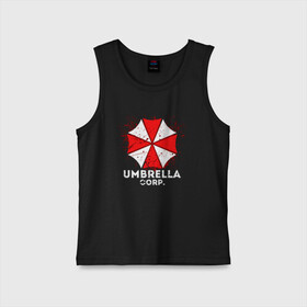 Детская майка хлопок с принтом UMBRELLA CORP в Курске,  |  | Тематика изображения на принте: ada wong | biohazard | leon | nemesis | project resistance | raccoon city | re2 | resident evil 2 | rpd | stars | umbrella | ада вонг | амбрелла | немесис | ужасы