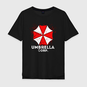 Мужская футболка хлопок Oversize с принтом UMBRELLA CORP в Курске, 100% хлопок | свободный крой, круглый ворот, “спинка” длиннее передней части | ada wong | biohazard | leon | nemesis | project resistance | raccoon city | re2 | resident evil 2 | rpd | stars | umbrella | ада вонг | амбрелла | немесис | ужасы