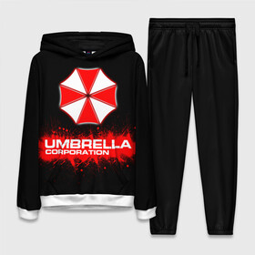 Женский костюм 3D (с толстовкой) с принтом Umbrella Corporation в Курске,  |  | corporation | umbrella | umbrella corporation | амбрела | амбрелла корпорейшн | военная корпорация | корпорация | фармацевтическая корпорация