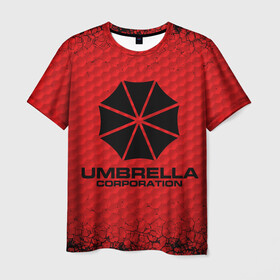Мужская футболка 3D с принтом Umbrella Corporation в Курске, 100% полиэфир | прямой крой, круглый вырез горловины, длина до линии бедер | Тематика изображения на принте: corporation | umbrella | umbrella corporation | амбрела | амбрелла корпорейшн | военная корпорация | корпорация | фармацевтическая корпорация