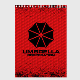 Скетчбук с принтом Umbrella Corporation в Курске, 100% бумага
 | 48 листов, плотность листов — 100 г/м2, плотность картонной обложки — 250 г/м2. Листы скреплены сверху удобной пружинной спиралью | Тематика изображения на принте: corporation | umbrella | umbrella corporation | амбрела | амбрелла корпорейшн | военная корпорация | корпорация | фармацевтическая корпорация