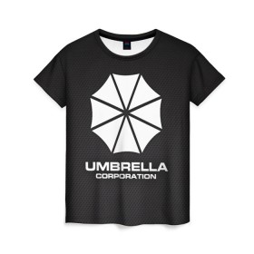 Женская футболка 3D с принтом Umbrella Corporation в Курске, 100% полиэфир ( синтетическое хлопкоподобное полотно) | прямой крой, круглый вырез горловины, длина до линии бедер | corporation | umbrella | umbrella corporation | амбрела | амбрелла корпорейшн | военная корпорация | корпорация | фармацевтическая корпорация