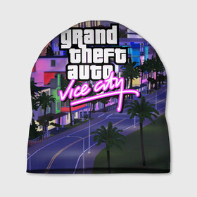 Шапка 3D с принтом Grand Theft Auto Vice City в Курске, 100% полиэстер | универсальный размер, печать по всей поверхности изделия | grand theft auto 2 | grand theft auto 3 | grand theft auto v | grand theft auto: san andreas | grand theft auto: vice city | gta 1 | gta 2 | gta 3 | gta 4 | gta 5 | gta online | gta v | город | игры