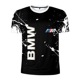 Мужская футболка 3D спортивная с принтом BMW в Курске, 100% полиэстер с улучшенными характеристиками | приталенный силуэт, круглая горловина, широкие плечи, сужается к линии бедра | bmw | авто | автомобиль | бмв | логотип | марка | машина | модель