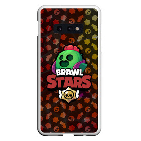 Чехол для Samsung S10E с принтом BRAWL STARSSPIKE в Курске, Силикон | Область печати: задняя сторона чехла, без боковых панелей | Тематика изображения на принте: 8 bit | bibi | brawl stars | brock | bull | crow | dinomike | el primo | leon | mobile game | nita | poko | ricochet | stars | tara | бравл старс | ворон | леон | мобильные игры