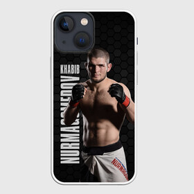 Чехол для iPhone 13 mini с принтом Хабиб Нурмагомедов в Курске,  |  | habib | khabib | khabib nurmagomedov | mma | nurmagomedov | the eagle | ufc | боец | бои без правил | борьба | микс файт | мма | нурмагомедов | орёл | самбо | хабиб | хабиб нурмагомедов