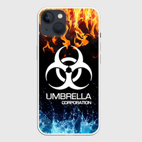 Чехол для iPhone 13 с принтом UMBRELLA CORPORATION в Курске,  |  | biohazard | biohazard 7 | crocodile | fang | game | hand | monster | new umbrella | resident evil | resident evil 7 | umbrella | umbrella corp | umbrella corporation | zombie | обитель