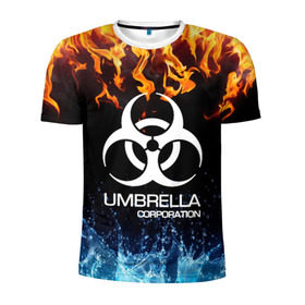 Мужская футболка 3D спортивная с принтом UMBRELLA CORPORATION в Курске, 100% полиэстер с улучшенными характеристиками | приталенный силуэт, круглая горловина, широкие плечи, сужается к линии бедра | biohazard | biohazard 7 | crocodile | fang | game | hand | monster | new umbrella | resident evil | resident evil 7 | umbrella | umbrella corp | umbrella corporation | zombie | обитель