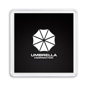 Магнит 55*55 с принтом Umbrella Corporation в Курске, Пластик | Размер: 65*65 мм; Размер печати: 55*55 мм | 