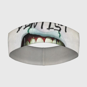 Повязка на голову 3D с принтом Dentist в Курске,  |  | blood | dentist | teeth | губы | день стоматолога | зубной | зубы | кровь | подарок | стоматолог