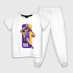Детская пижама хлопок с принтом NBA (Kobe Bryant) в Курске, 100% хлопок |  брюки и футболка прямого кроя, без карманов, на брюках мягкая резинка на поясе и по низу штанин
 | 08 | 24 | 8 | angeles | basketball | bryant | gigi | goat | kobe | lakers | legend | logo | los | mamba | nba | rip | sport | баскетбол | брайант | коби | легенда | мамба | спорт