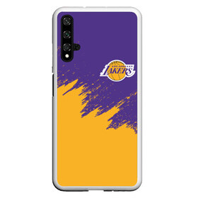 Чехол для Honor 20 с принтом LA LAKERS в Курске, Силикон | Область печати: задняя сторона чехла, без боковых панелей | america | basketball | kobe bryant | la | la lakers | lakers | los angeles lakers | nba | usa | баскетбол | кобе брайант | лос анджелес лейкерс | нба | сша