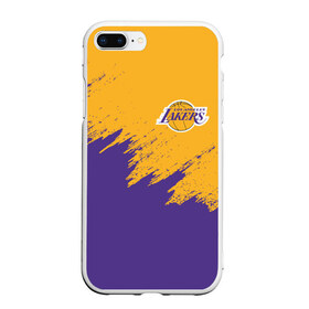 Чехол для iPhone 7Plus/8 Plus матовый с принтом LA LAKERS в Курске, Силикон | Область печати: задняя сторона чехла, без боковых панелей | america | basketball | kobe bryant | la | la lakers | lakers | los angeles lakers | nba | usa | баскетбол | кобе брайант | лос анджелес лейкерс | нба | сша