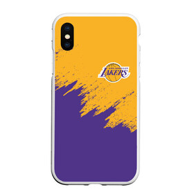 Чехол для iPhone XS Max матовый с принтом LA LAKERS в Курске, Силикон | Область печати: задняя сторона чехла, без боковых панелей | america | basketball | kobe bryant | la | la lakers | lakers | los angeles lakers | nba | usa | баскетбол | кобе брайант | лос анджелес лейкерс | нба | сша