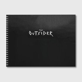 Альбом для рисования с принтом The Outsider в Курске, 100% бумага
 | матовая бумага, плотность 200 мг. | Тематика изображения на принте: king | outsider | stephen | stephen king | кинг | книга | роман | сериал | стивен | стивен кинг | чужак