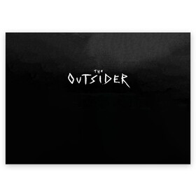 Поздравительная открытка с принтом The Outsider в Курске, 100% бумага | плотность бумаги 280 г/м2, матовая, на обратной стороне линовка и место для марки
 | king | outsider | stephen | stephen king | кинг | книга | роман | сериал | стивен | стивен кинг | чужак