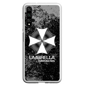 Чехол для Honor 20 с принтом UMBRELLA CORP в Курске, Силикон | Область печати: задняя сторона чехла, без боковых панелей | biohazard | biohazard 7 | crocodile | fang | game | hand | monster | new umbrella | resident evil | resident evil 7 | umbrella | umbrella corp | umbrella corporation | zombie | обитель