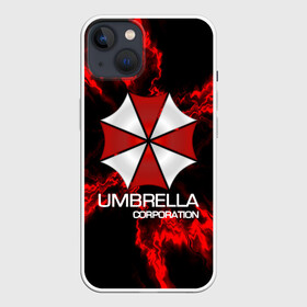 Чехол для iPhone 13 с принтом UMBRELLA CORP в Курске,  |  | biohazard | biohazard 7 | crocodile | fang | game | hand | monster | new umbrella | resident evil | resident evil 7 | umbrella | umbrella corp | umbrella corporation | zombie | обитель