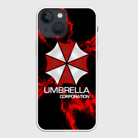 Чехол для iPhone 13 mini с принтом UMBRELLA CORP в Курске,  |  | biohazard | biohazard 7 | crocodile | fang | game | hand | monster | new umbrella | resident evil | resident evil 7 | umbrella | umbrella corp | umbrella corporation | zombie | обитель