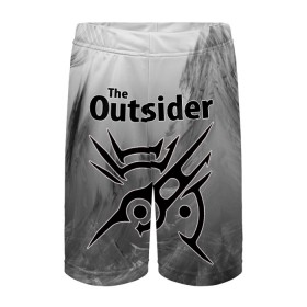 Детские спортивные шорты 3D с принтом The Outsider в Курске,  100% полиэстер
 | пояс оформлен широкой мягкой резинкой, ткань тянется
 | 